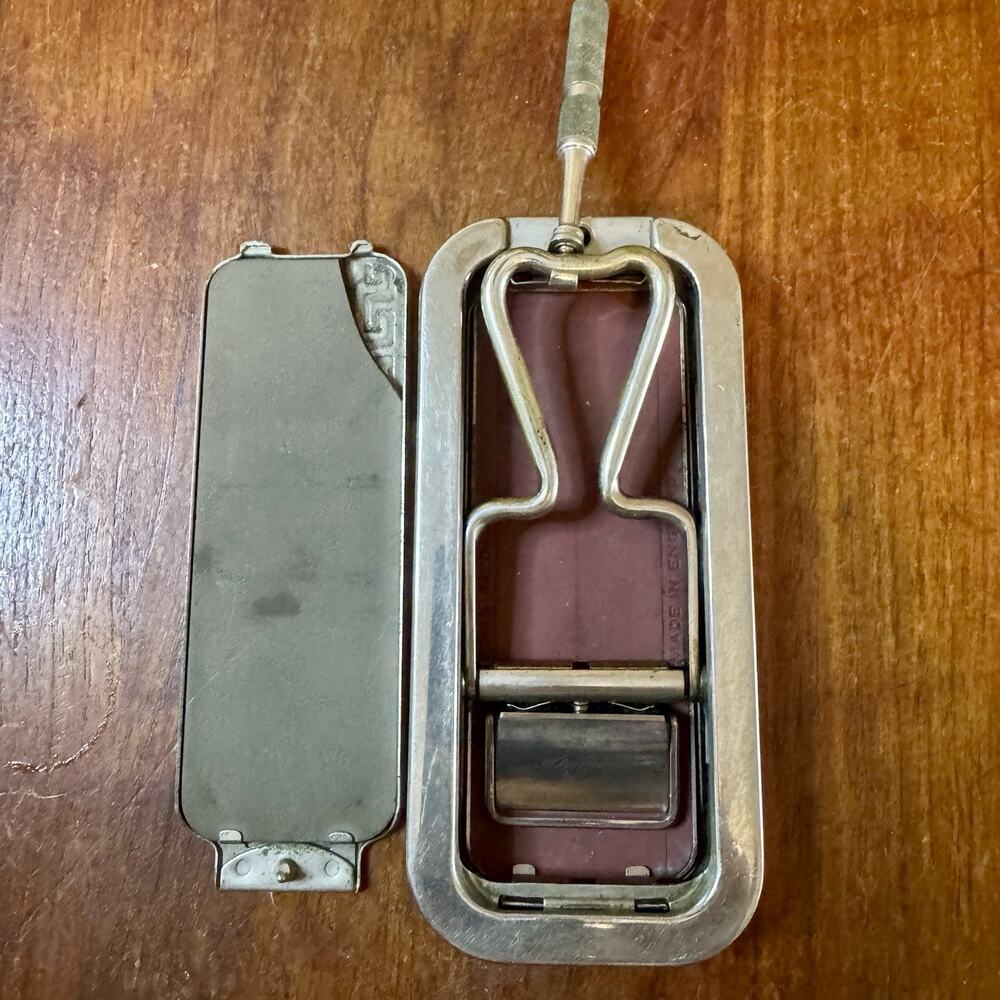 Vintage Ronson Razor Blade Sharpener Art Deco Made in England Sheffield Steel